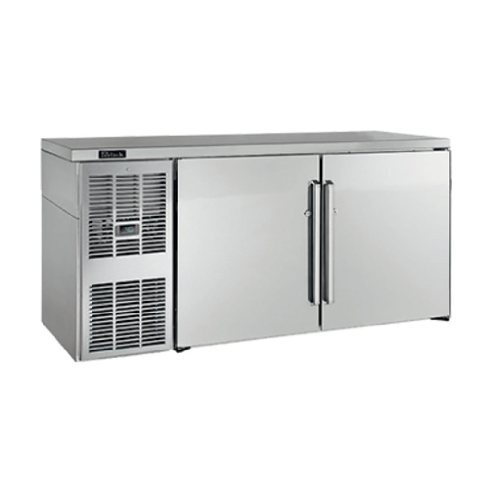 Perlick BBSLP84_SSRGDC Low Profile Refrigerated Back Bar Cabinet Three-section - Image 2