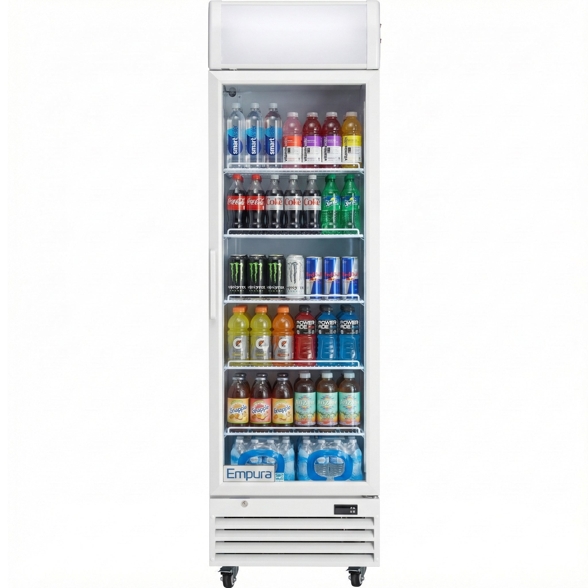 Empura 23" White Swing Glass Door Merchandiser Refrigerator with ClearKeeper™ Glass, 12 Cu. Ft., LED Lighting, 5 Adjustable Shelves