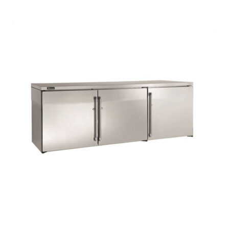 Perlick BBRLP72 Low Profile Refrigerated Back Bar Cabinet Three-section 72"W