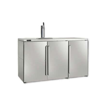 Perlick BBRN60 Narrow Door Refrigerated Back Bar Cabinet Three-section 60"W