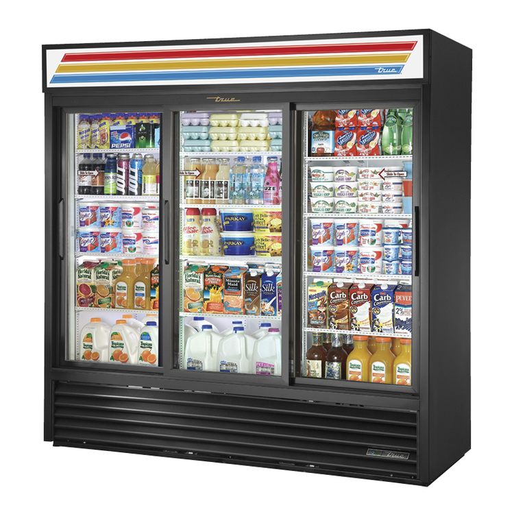 True Refrigeration GDM-69-HC-LD_WH Refrigerated Merchandiser Three-section - Image 8
