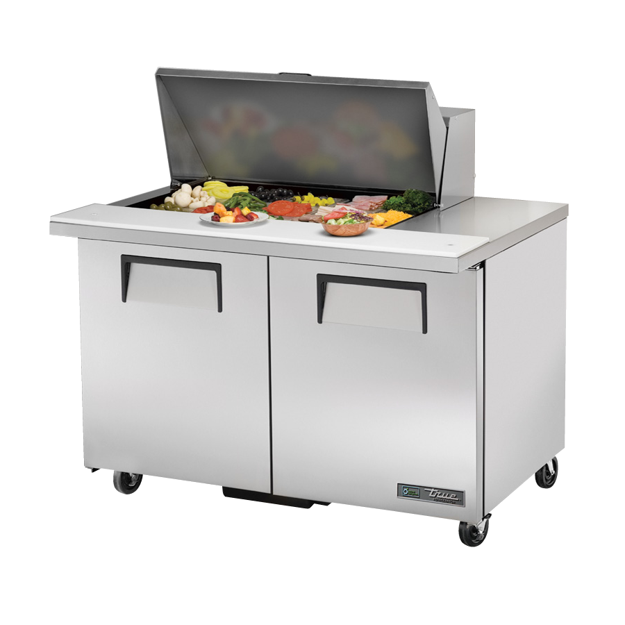 True Refrigeration TSSU-48-15M-B-HC Mega Top Sandwich/Salad Unit (15) 1/6 Size (4"D) Poly Pans - Image 4