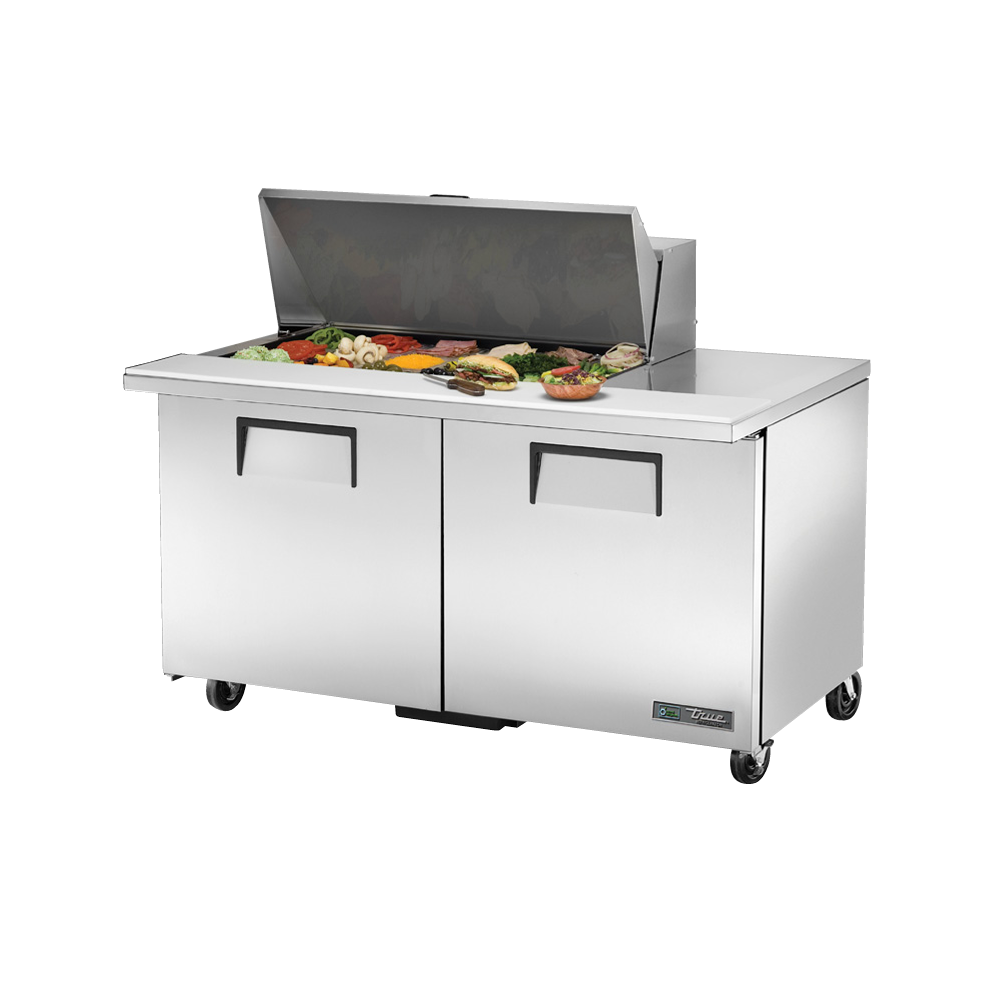 True Refrigeration TSSU-60-18M-B-HC Mega Top Sandwich/Salad Unit (18) 1/6 Size (4"D) Poly Pans - Image 5