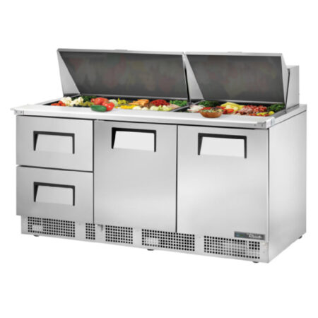 True Refrigeration TFP-72-30M-D-2-HC Sandwich/Salad Unit Three-section