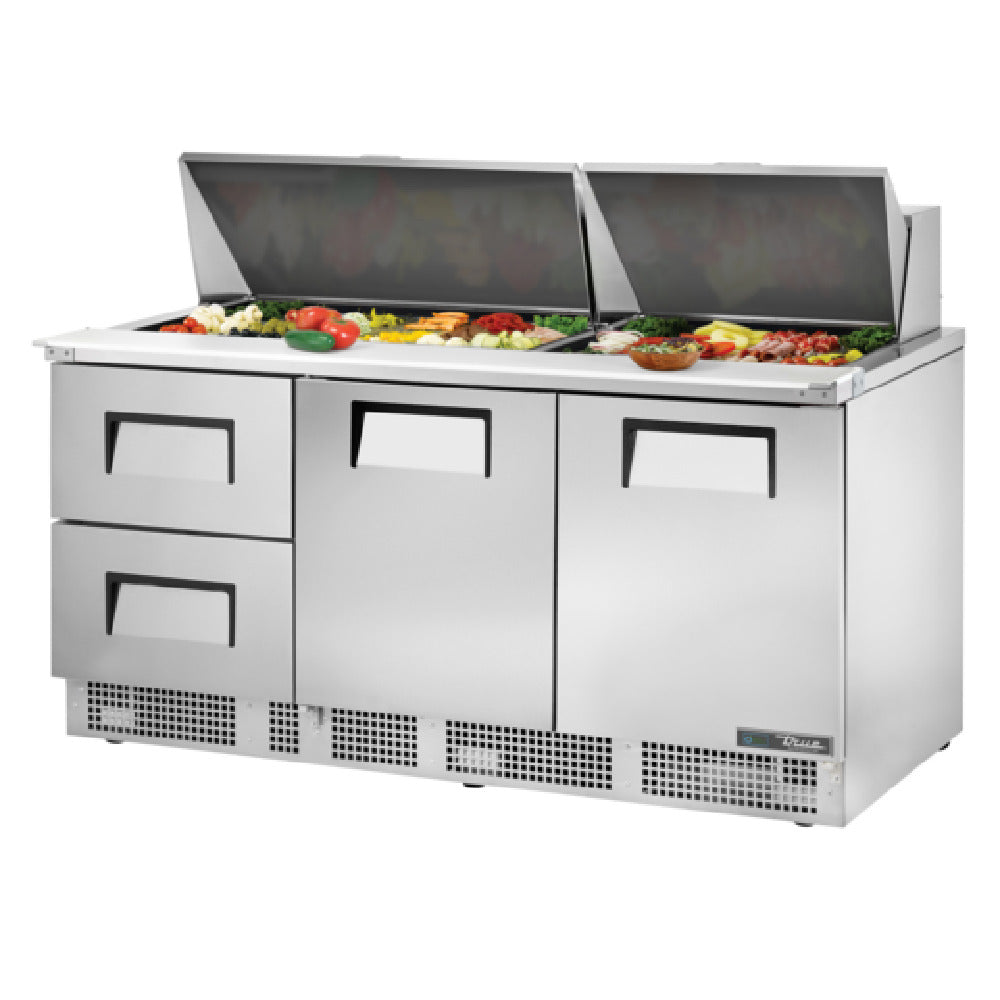 True Refrigeration TFP-72-30M-D-2-HC Sandwich/Salad Unit Three-section
