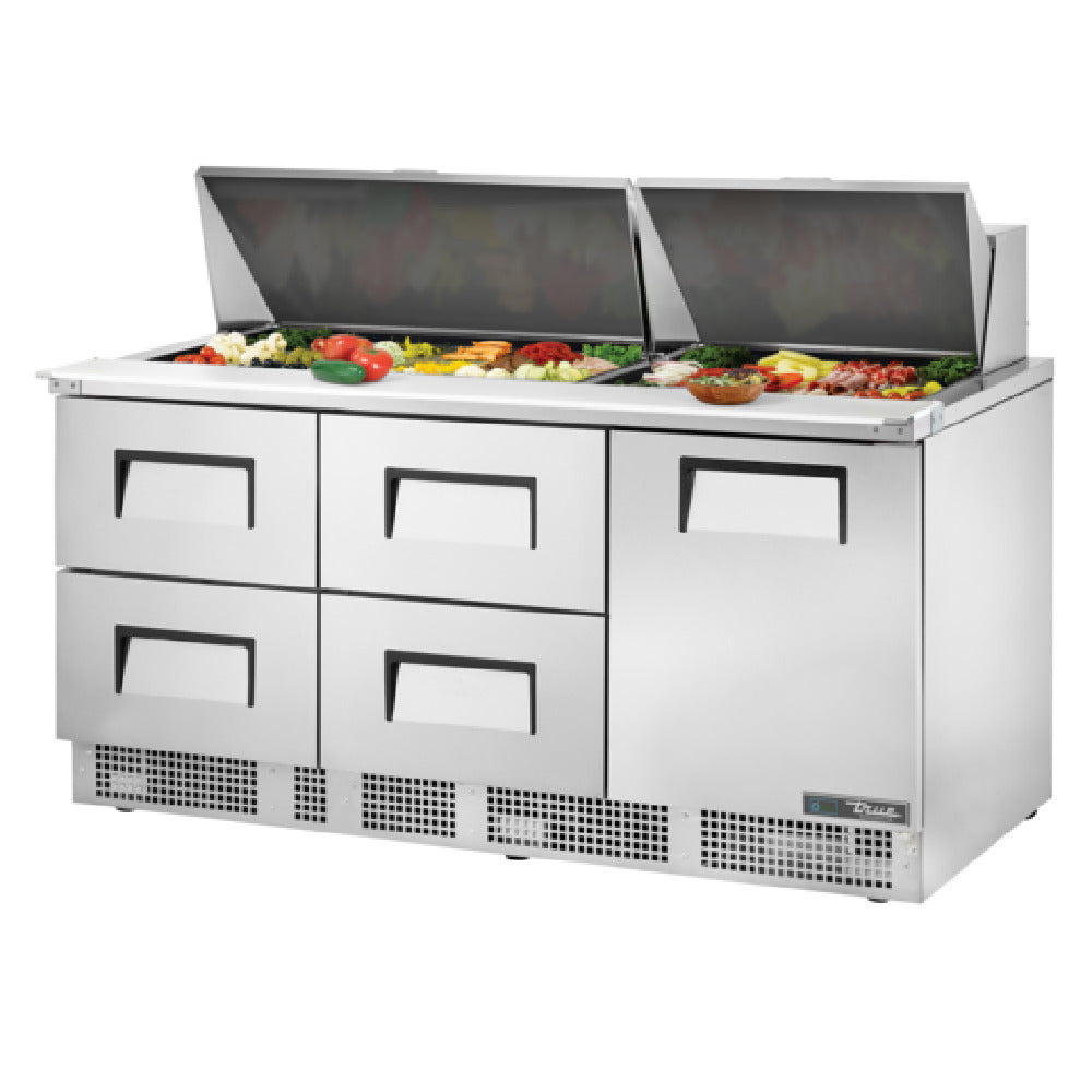 True Refrigeration TFP-72-30M-D-4-HC Sandwich/Salad Unit Three-section