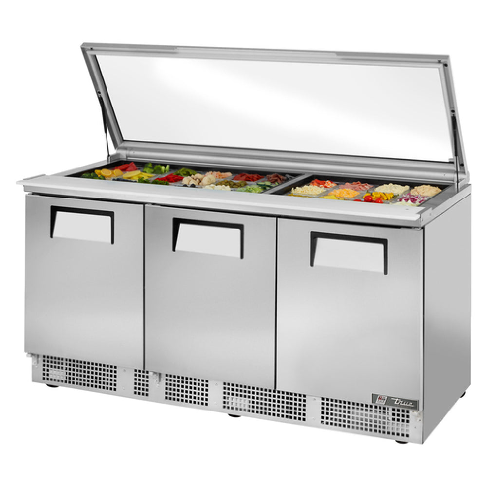 True Refrigeration TFP-72-30M-HC~FGLID Sandwich/Salad Unit Three-section